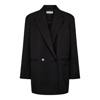 Haute L'Amitié Premiere Oversize Triangle Blazer Black